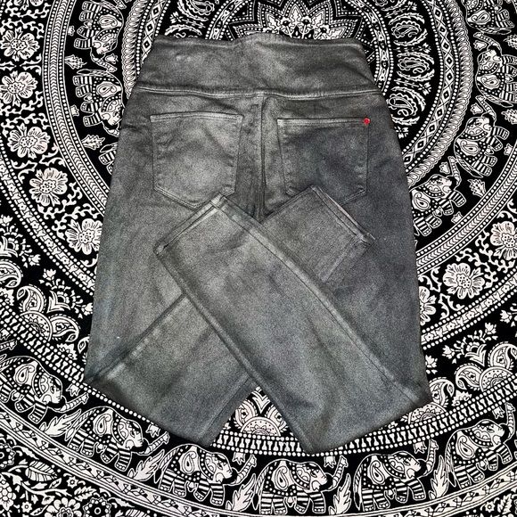 Spanx Silver/Grey Pewter Wax Skinny Jeans - Picture 4 of 6